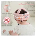 Baby Head Protector with Lace Lock - Cotton Cushion Bumper Head Guard image 4