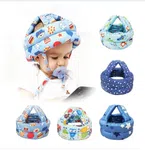 Baby Head Protector with Lace Lock - Cotton Cushion Bumper Head Guard image 3