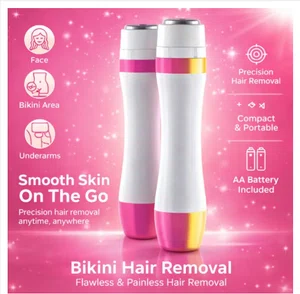 Bikini Hair Remover for Women - Battery Operated Painless Trimmer for Sensitive Areas