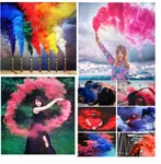 Colour Smoke Bombs for Holi - Pack of 5 Rainbow Fog Sticks for Parties and Photography image 3