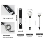 Electric Handheld Milk Frother - Coffee Foamer and Drink Mixer image 2