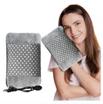 Electric Heating Gel Bag with Velvet Cover - Rechargeable Hand Warmer and Hot Water Bag image 1