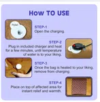 Electric Heating Gel Bag with Velvet Cover - Rechargeable Hand Warmer and Hot Water Bag image 3