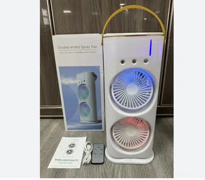 Double-Ended Portable Air Cooler Fan - Dual Mist Spray with LED Light