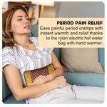 Electric Heating Gel Bag with Velvet Cover - Rechargeable Hand Warmer and Hot Water Bag image 2