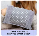 Electric Heating Gel Bag with Velvet Cover - Rechargeable Hand Warmer and Hot Water Bag image 4