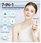 EMS Face and Neck Lifting Massager - 7 Light Modes with Constant Temperature Massage image 3