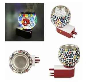 Electric Kapoor Dani and Dhoop Burner - Ceramic Incense Burner with Night Lamp