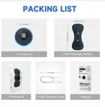 EMS Mini Body Massager - Rechargeable Neck and Shoulder Pad with Digital Display image 3