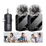 F11-2 Dual Wireless Lavalier Microphone - Plug and Play Mic for Type-C, Lightning and 3.5mm image 2