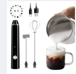 Handheld Electric Milk Frother - Stainless Steel Whisk for Coffee and Drink Mixing image 2