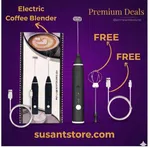 Handheld Milk Frother - Electric Whisk for Coffee, Lattes and Drink Mixing image 1