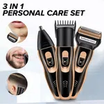 Geemy 3-in-1 Rechargeable Shaver - Beard, Moustache and Nose Hair Trimmer for Men image 2