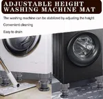 Height Adjustable Anti-Vibration Appliance Stand - Shock and Noise Pads for Washer and Fridge image 3