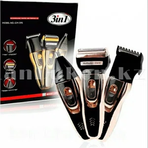 Geemy 3-in-1 Rechargeable Shaver - Beard, Moustache and Nose Hair Trimmer for Men