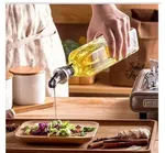 Glass Oil Dispenser Bottle for Kitchen - Dripless Spout with Snap Cap image 2