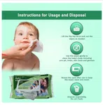 Hamps Aloe and Chamomile Wet Wipes - Set of 10 Packs, 80 Wipes Each image 3