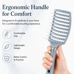 Hair Detangling Brush - Flexible Nylon Bristle Brush for All Hair Types image 1