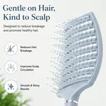 Hair Detangling Brush - Flexible Nylon Bristle Brush for All Hair Types image 2