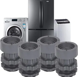 Height Adjustable Anti-Vibration Appliance Stand - Shock and Noise Pads for Washer and Fridge