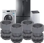 Height Adjustable Anti-Vibration Appliance Stand - Shock and Noise Pads for Washer and Fridge image 1