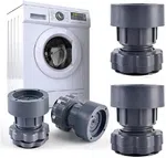 Height Adjustable Anti-Vibration Appliance Stand - Shock and Noise Pads for Washer and Fridge image 2