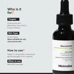 Minimalist 10% Niacinamide Serum with Zinc - For Acne Marks, Oil Control and Open Pores image 4