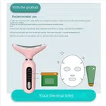 LED EMS Neck and Face Lifting Massager - 3 Colour Photon Therapy with Thermal Vibration image 1