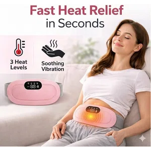 Period Heating Belt for Menstrual Cramps - 3 Heat Levels, 4 Vibration Modes, USB Rechargeable