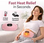 Period Heating Belt for Menstrual Cramps - 3 Heat Levels, 4 Vibration Modes, USB Rechargeable image 1