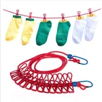 Multi-Functional Clothesline with 12 Clips - Portable Elastic Drying Rope image 2