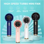 N68 Handheld Turbo Fan - 4000mAh Rechargeable, 100 Speed Settings, 5.5 Hour Runtime image 1