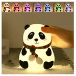 Panda Silicone Night Light - 7-Colour Touch Lamp for Kids Room image 1
