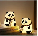 Panda Silicone Night Light - 7-Colour Touch Lamp for Kids Room image 2