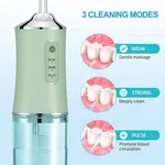 Portable Rechargeable Water Flosser - Cordless Oral Cleaner with USB Cable and Extra Nozzles image 8