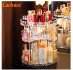 Rotating Acrylic Cosmetic Storage Box - 360 Degree Makeup and Skincare Organiser image 1