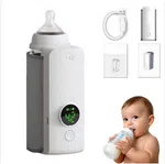 Portable Bottle Warmer for Travel - Battery Powered Waterless Warmer with Temperature Display image 1