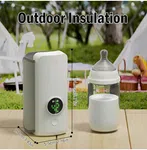 Portable Bottle Warmer for Travel - Battery Powered Waterless Warmer with Temperature Display image 3