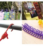 Portable Clothesline with 12 Clips - Elastic Travel Drying Rope with Hanging Hooks image 5