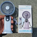 Portable Mini Handheld Fan with Digital Display - USB Rechargeable 3-Speed Travel Fan image 3