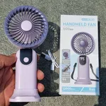 Portable Mini Handheld Fan with Digital Display - USB Rechargeable 3-Speed Travel Fan image 5