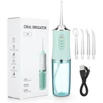 Portable Rechargeable Water Flosser - Cordless Oral Cleaner with USB Cable and Extra Nozzles image 2