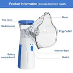 Portable Ultrasonic Mesh Nebulizer - Cool Mist Inhaler for Children and Adults image 1