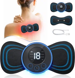 Rechargeable EMS Mini Muscle Massager - Portable Neck and Shoulder Tool for Home and Office