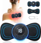 Rechargeable EMS Mini Muscle Massager - Portable Neck and Shoulder Tool for Home and Office image 1