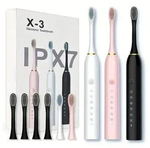 Sonic Electric Toothbrush Set of 2 - Rechargeable Brush with 2 Minute Timer