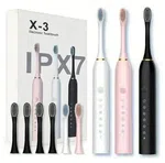 Sonic Electric Toothbrush Set of 2 - Rechargeable Brush with 2 Minute Timer image 1