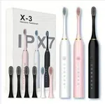 Sonic Electric Toothbrush Set of 2 - Rechargeable Brush with 2 Minute Timer image 8
