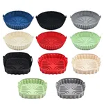 Reusable Silicone Air Fryer Basket 15cm - Square Heat Resistant Cooking Tray image 3