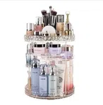 Rotating Acrylic Cosmetic Storage Box - 360 Degree Makeup and Skincare Organiser image 2